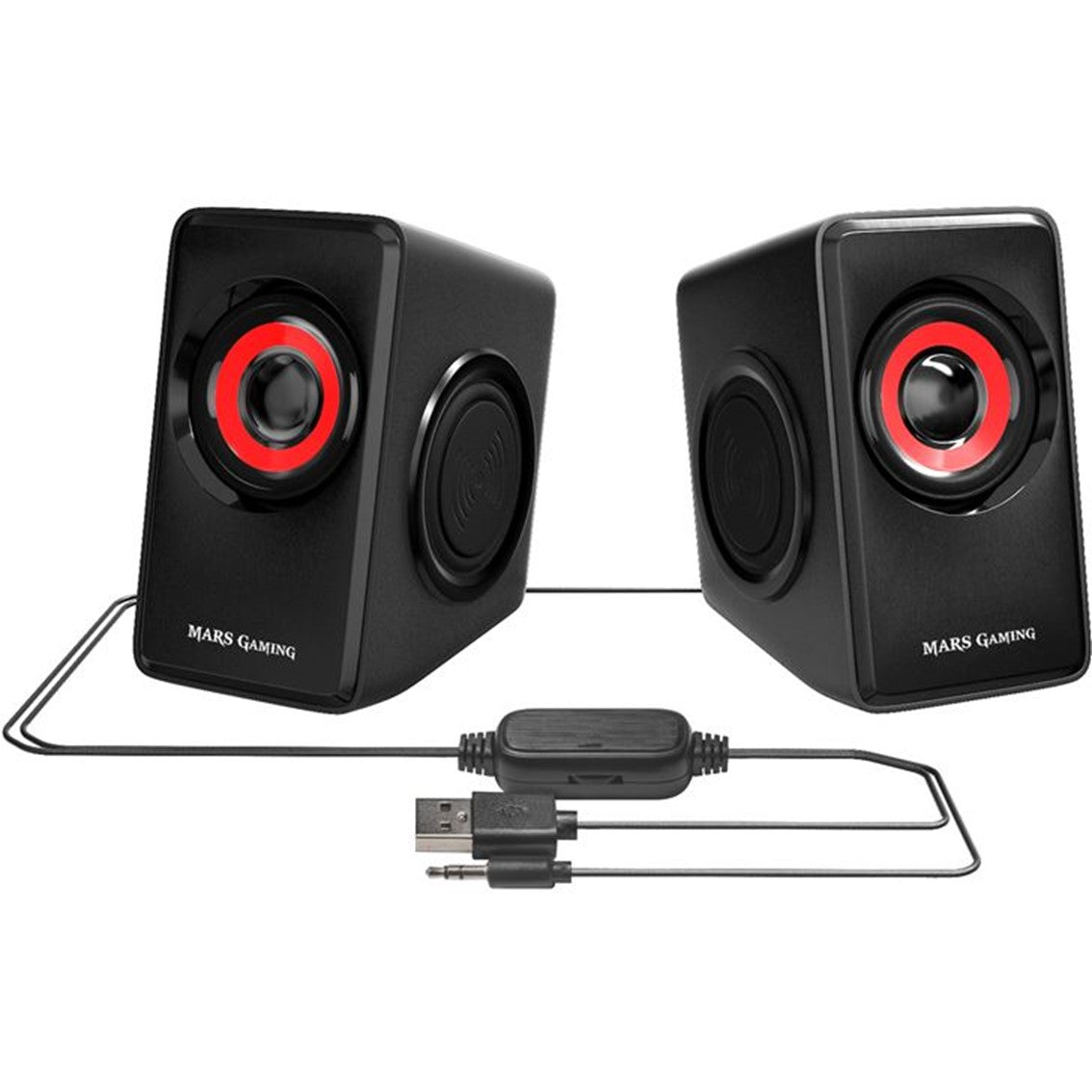 Altavoces mars gaming ms1 2.0 negro - rojo