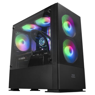 Caja ordenador mars gaming mcz premium negro micro atx 1 x 3.0 2 x usb 2.0  2 x 120mm frgb