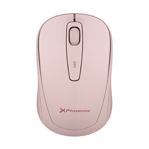 Phoenix m250 ratón inalámbrico 2.4 ghz receptor usb hasta 1600 dpi compatible con pc mac portátil color rosa