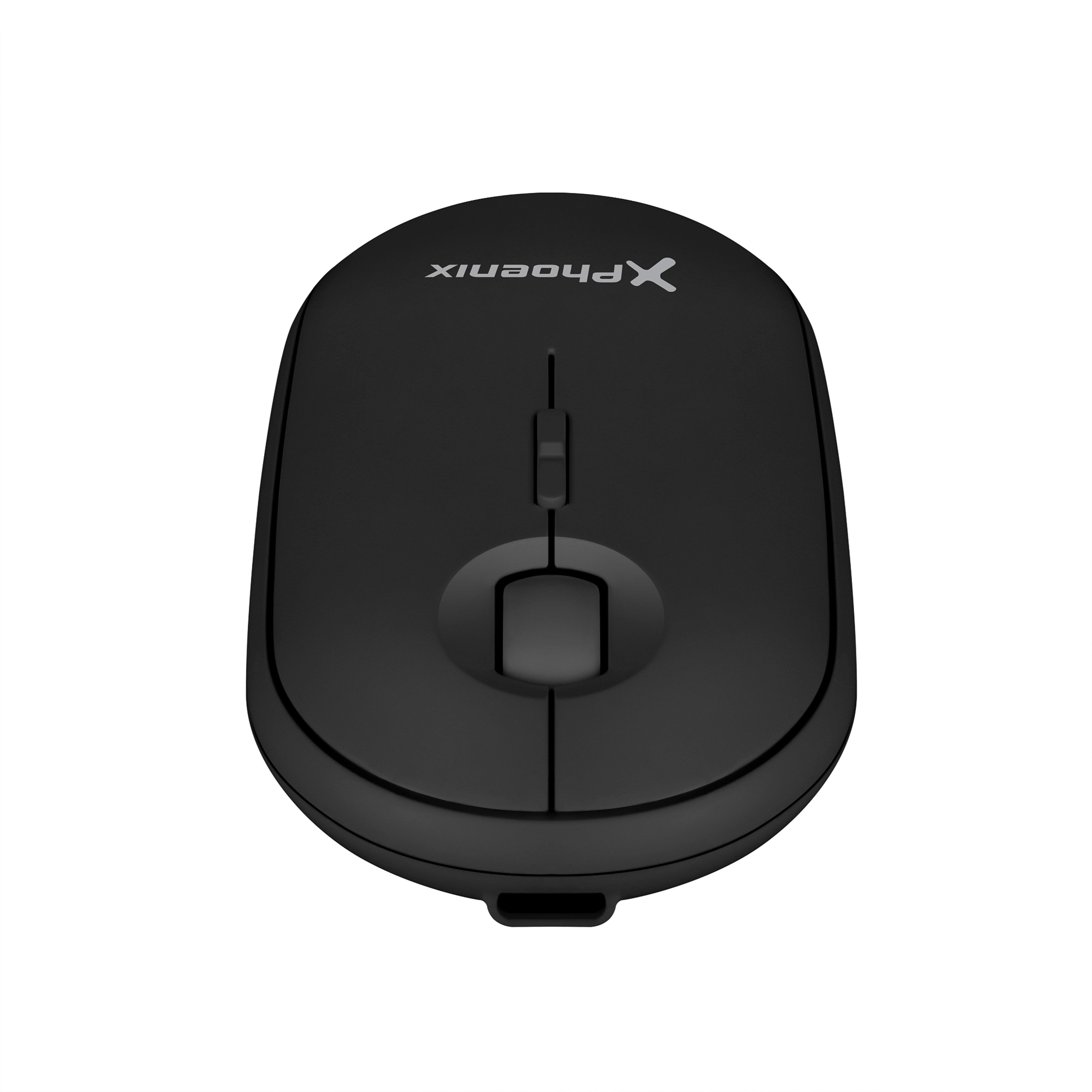 Phoenix rebble ratón inalambrico bluetooth y 2.4 ghz hasta 3 dispositivos con receptor usb clic silencioso para portátil notebook pc chomebook mac color negro