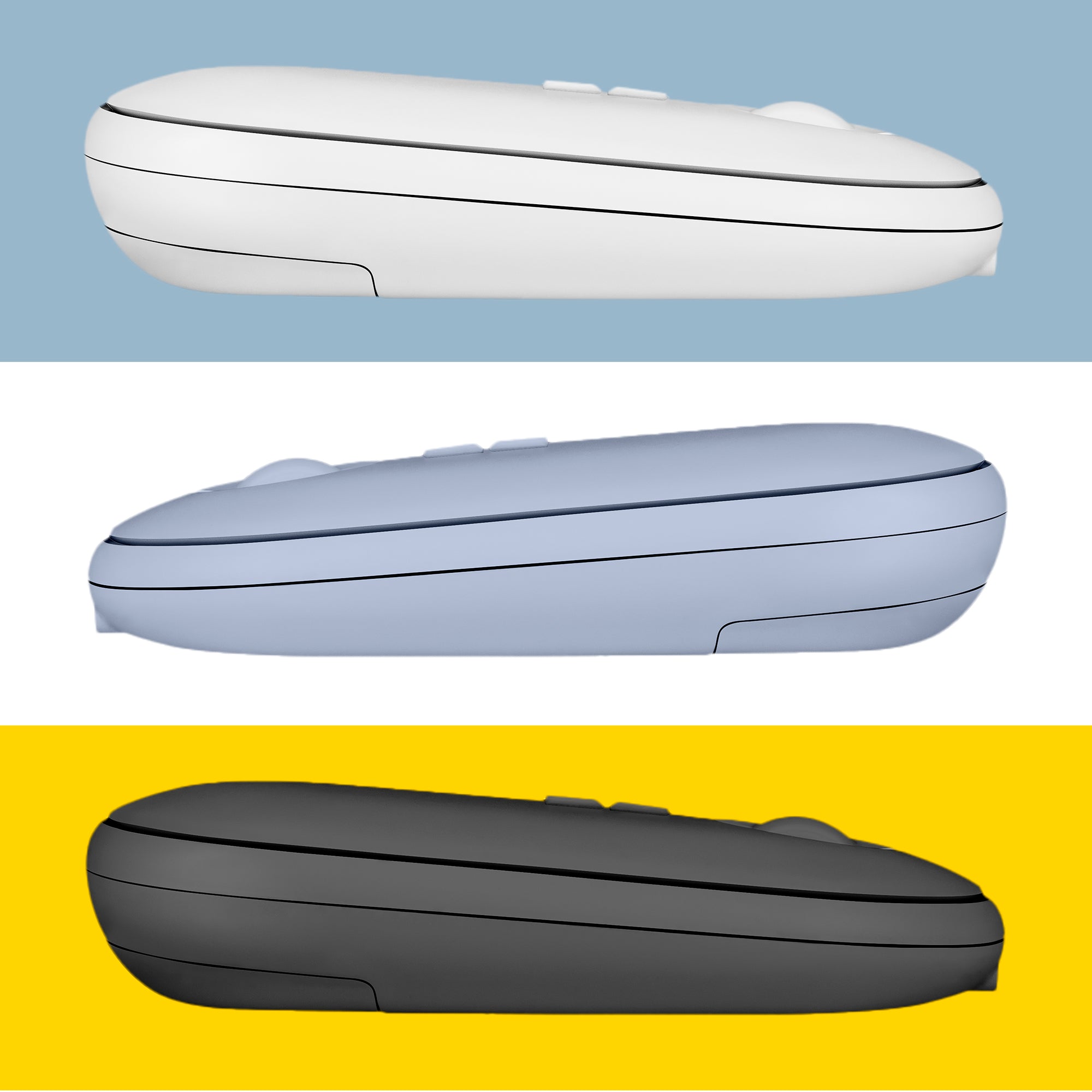 Phoenix rebble ratón inalambrico bluetooth y 2.4 ghz hasta 3 dispositivos con receptor usb clic silencioso para portátil notebook pc chomebook mac color negro