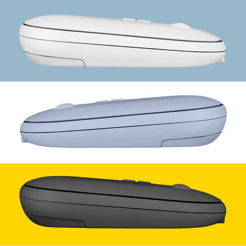 Phoenix rebble ratón inalambrico bluetooth y 2.4 ghz hasta 3 dispositivos con receptor usb clic silencioso para portátil notebook pc chomebook mac color negro