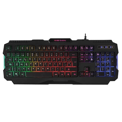 Teclado mars gaming mrk0 usb membrana rainbow