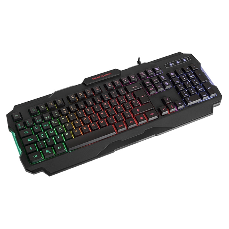 Teclado mars gaming mrk0 usb membrana rainbow