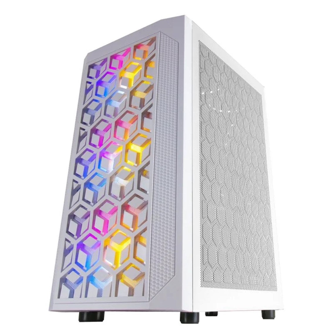 Caja ordenador mars gaming mcmeshw blanco micro atx 1 x usb 3.0 2 x usb 2.0 3 x 120mm rgb