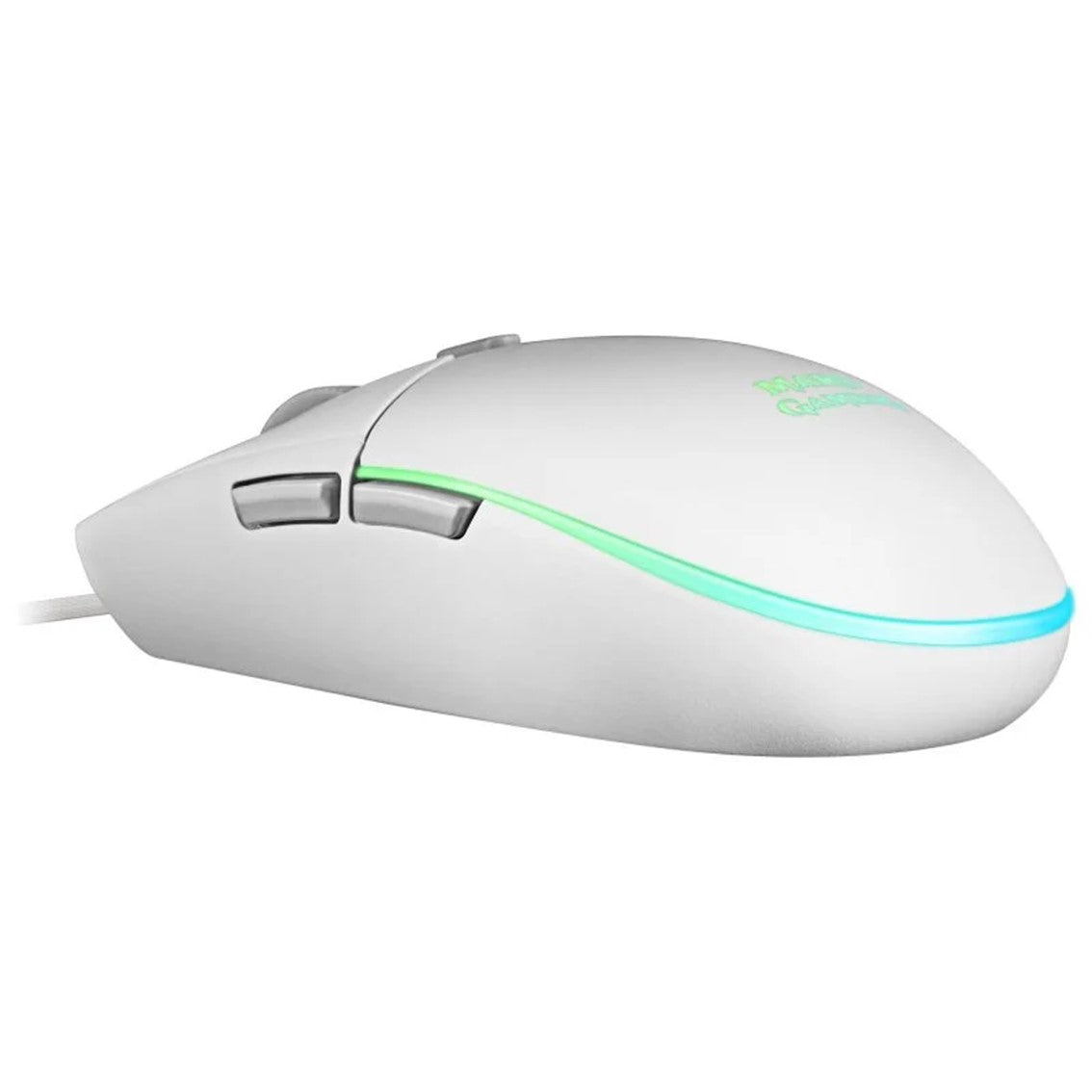 Mouse raton mars gaming mmgw optico usb 6 botones 3200ppp rgb blanco