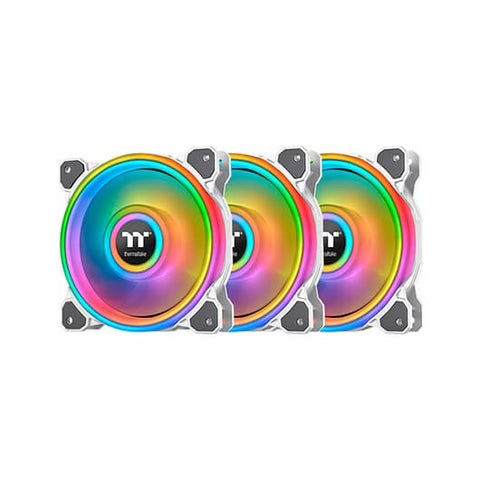 Kit de ventiladores 120 x 120 thermaltake riing quad 12 rgb blanco pack 3 unidades -  1500rpm -  pwm -  argb