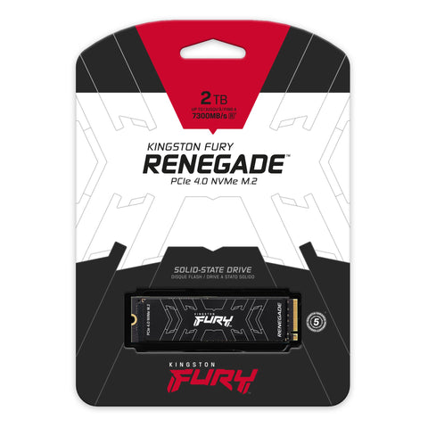 Disco duro interno ssd kingston fury renegade 2tb m.2 nvme pcie 4.0