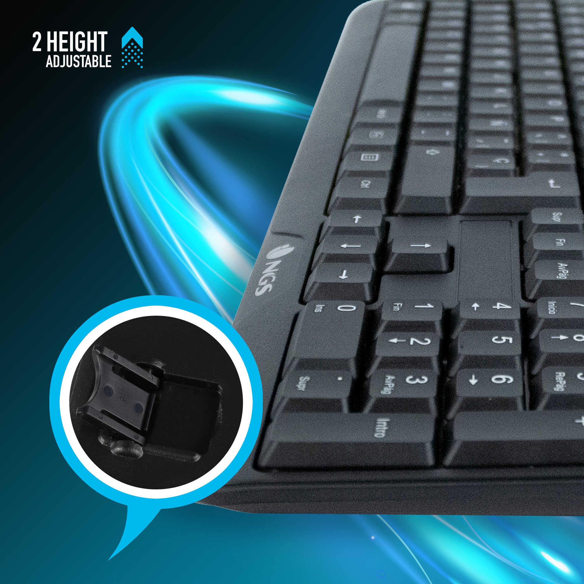 Teclado con cable ngs funky v3 usb