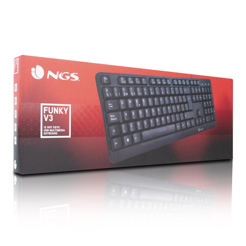 Teclado con cable ngs funky v3 usb