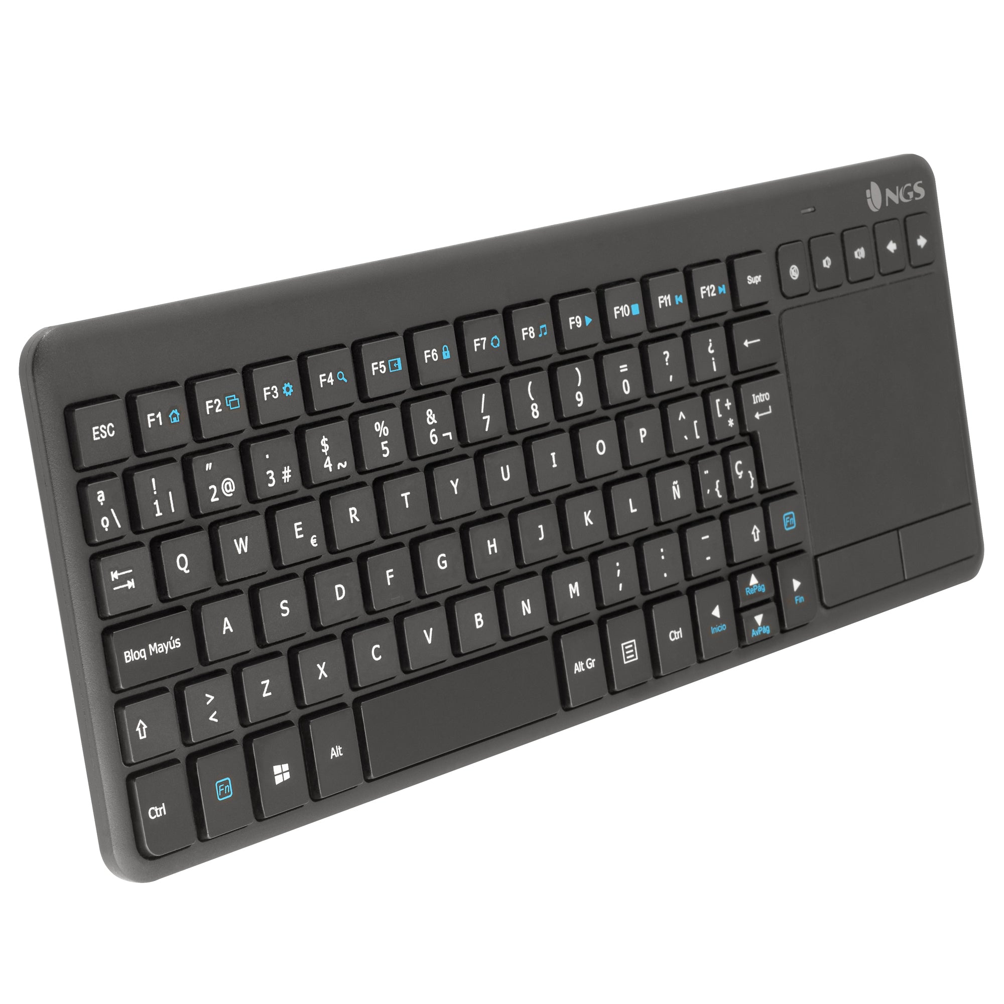 Teclado inalambrico ngs tv warrior con touchpad