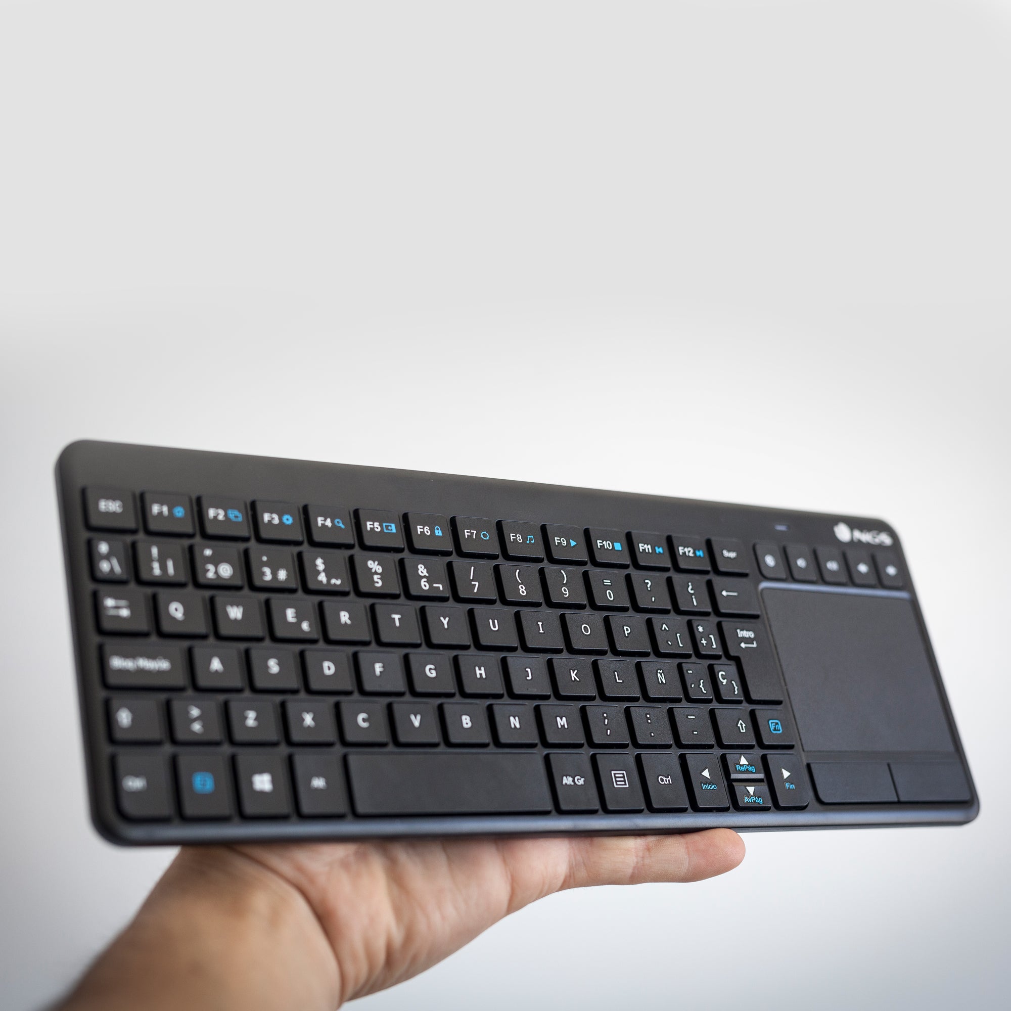 Teclado inalambrico ngs tv warrior con touchpad