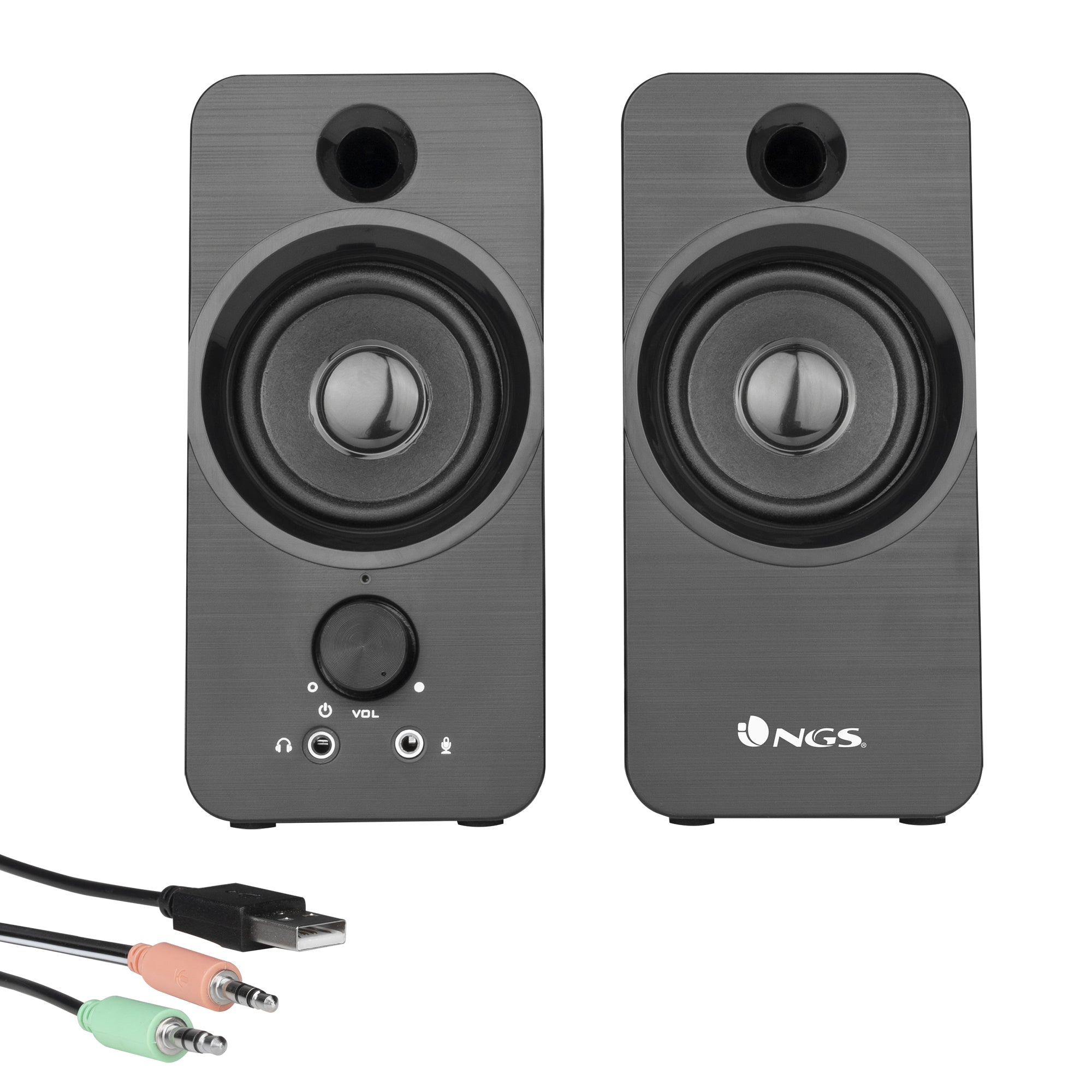 Altavoz para pc ngs sb 350 -  12w -  usb -  jack 3.5mm