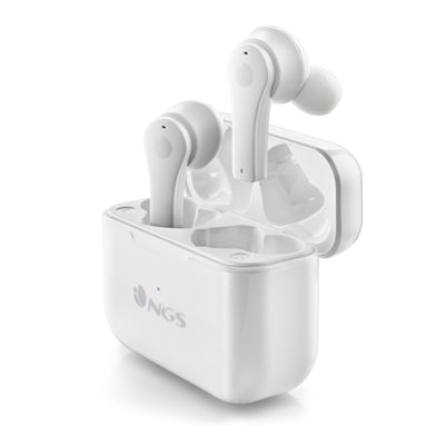 Auriculares inalambricos ngs artica bloom white bluetooth 5.1 + estuche de carga - blanco