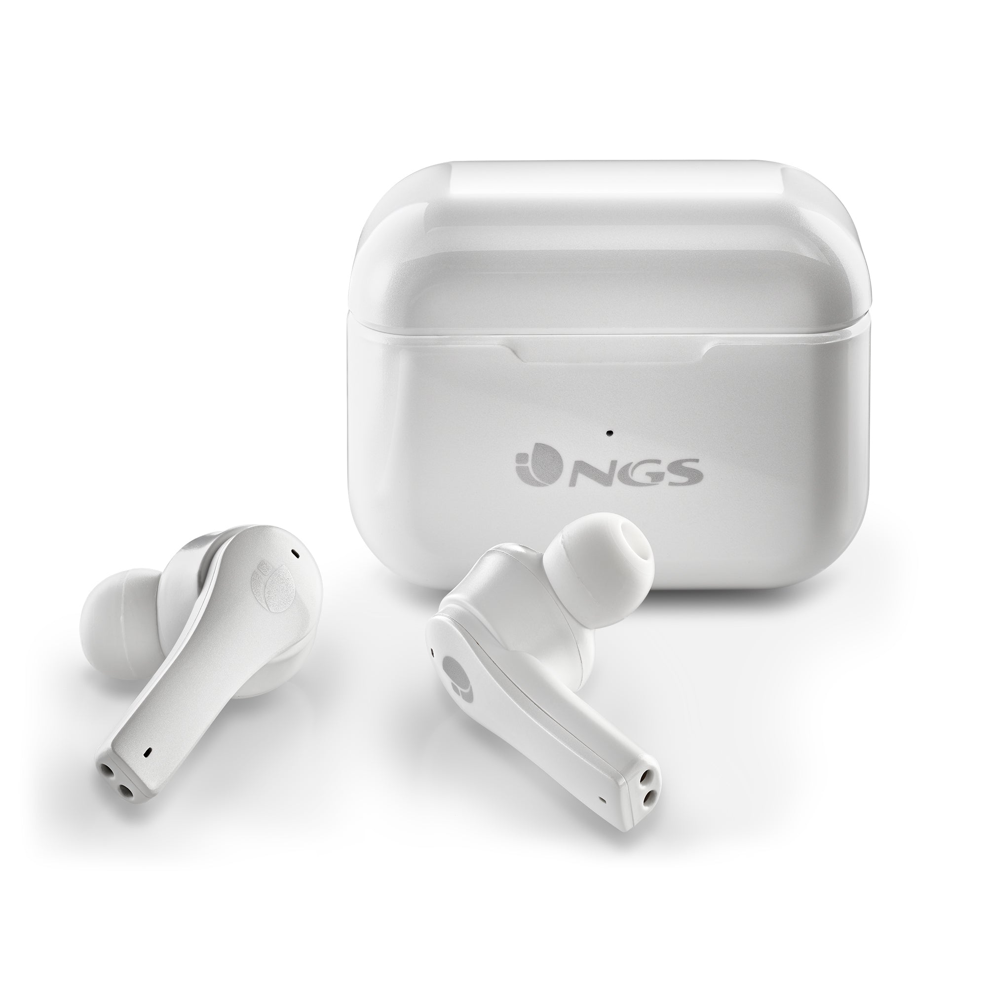 Auriculares inalambricos ngs artica bloom white bluetooth 5.1 + estuche de carga - blanco