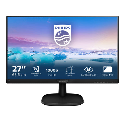 Monitor led 27pulgadas philips 273v7qdsb - 00 ips -  fhd -  hdmi - vga - dvi - d - 75hz - 5ms - vesa