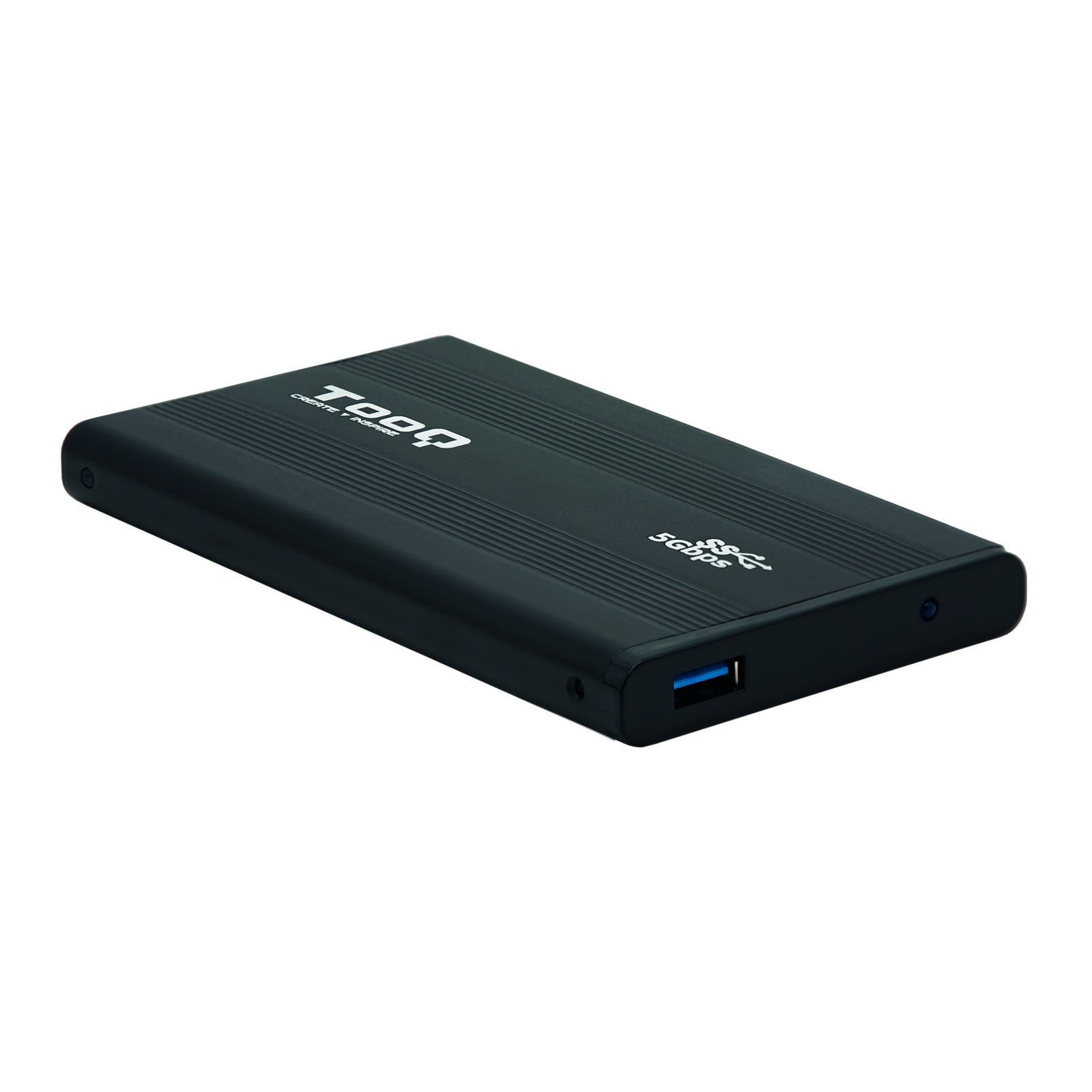 Caja externa tooq tqe - 2524b 2.5pulgadas 9.5mm sata usb 3.0 negro