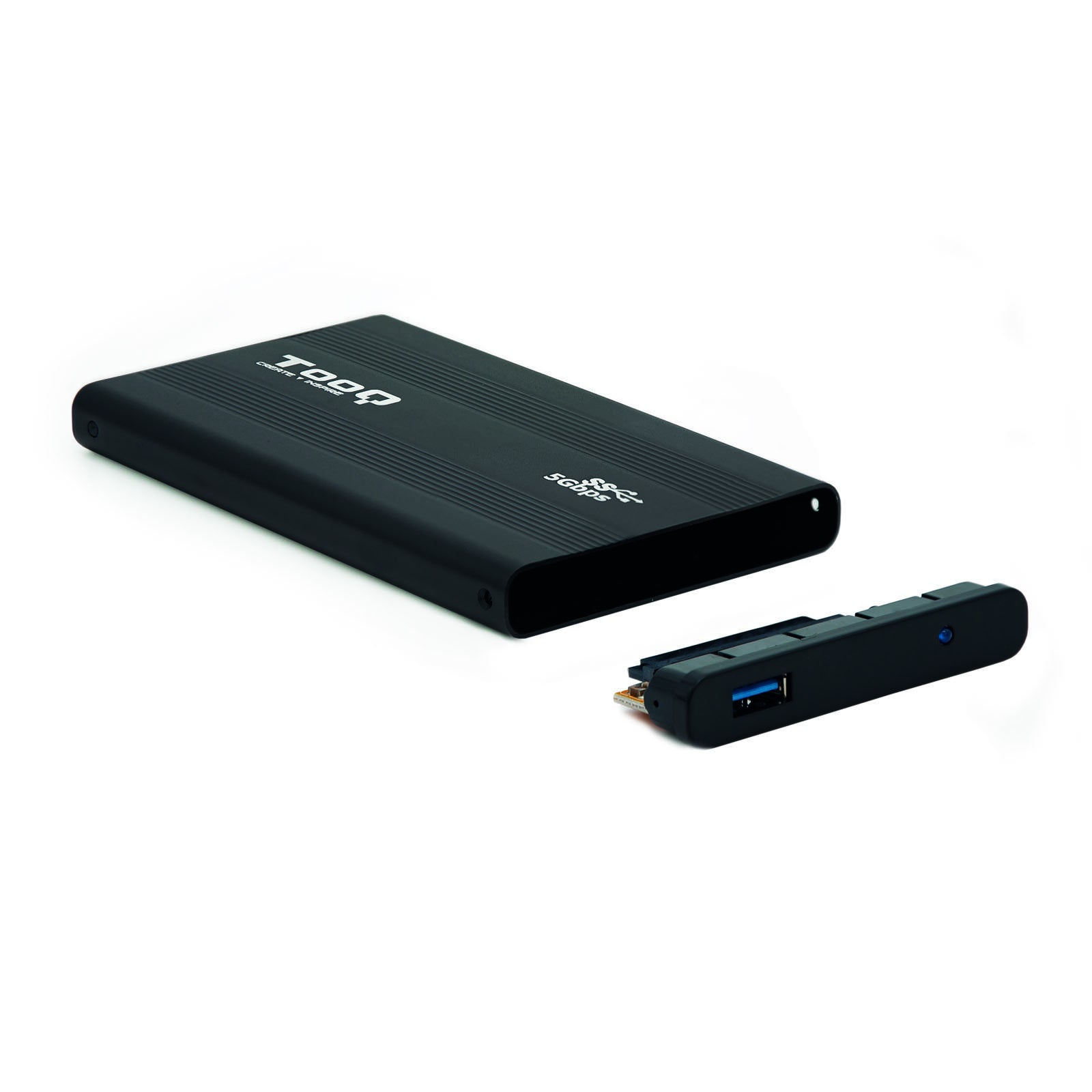 Caja externa tooq tqe - 2524b 2.5pulgadas 9.5mm sata usb 3.0 negro