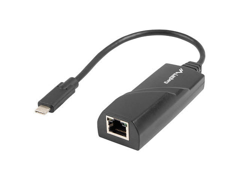 Adaptador lanberg usb tipo c 3.1 macho -  ethernet rj45 hembra -  0.15m