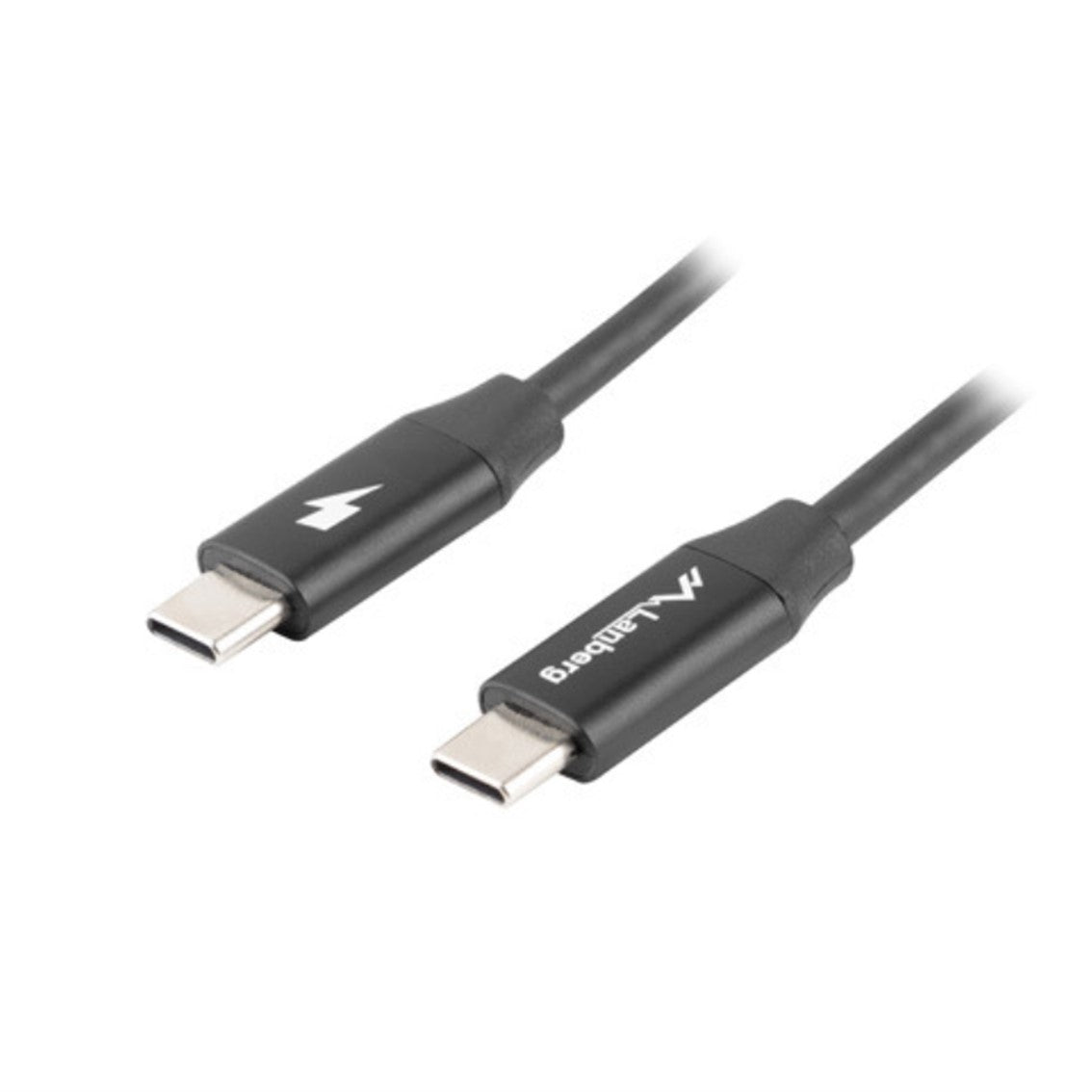 Cable usb tipo c lanberg 0.5m - macho -  macho - carga rapida - negro