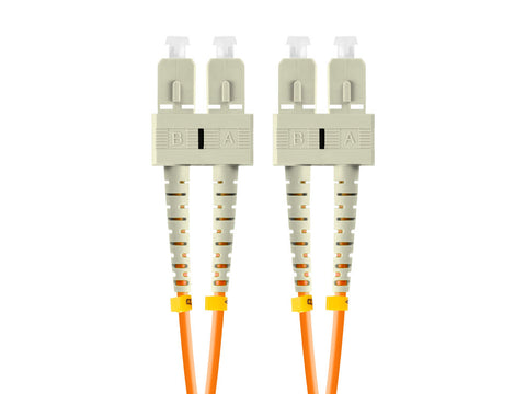 Latiguillo fibra optica sc - upc lanberg 2m multi duplex om2 50 - 125 lszh naranja