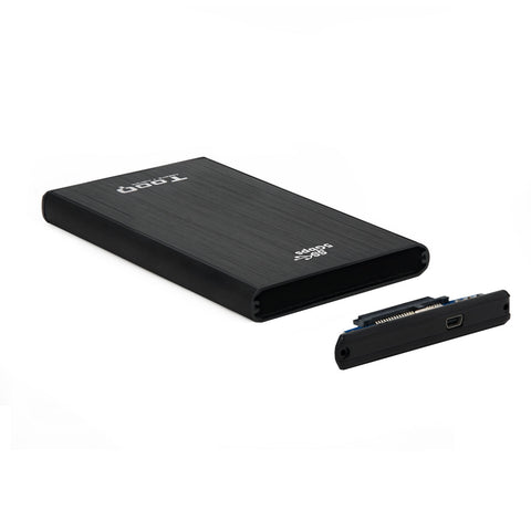 Caja externa tooq tqe - 2522b para hdd - ssd 2.5pulgadas 9.5mm sata usb 3.0 negra