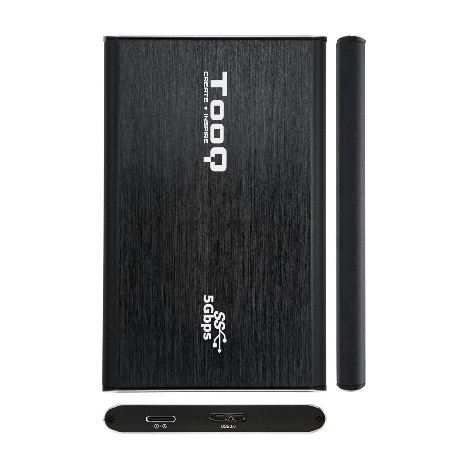 Caja externa tooq tqe - 2529b para hdd - ssd 2.5pulgadas sata 3 usb 3.0 negro