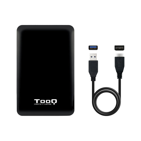 Caja externa tooq tqe - 2538b para hdd 2.5pulgadas 9.5mm sata usb 3.0 - 3.1 negro