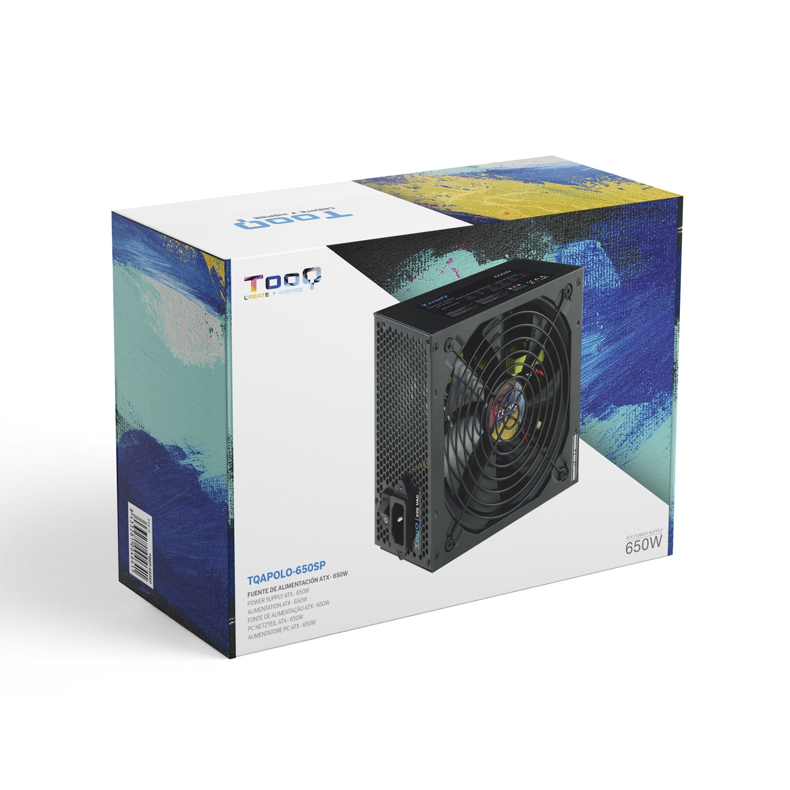 Fuente de alimentacion tooq tqapolo - 650sp atx 650w