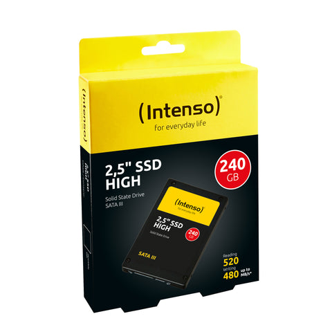 Disco duro interno solido ssd intenso high 240gb 2.5pulgadas sata3