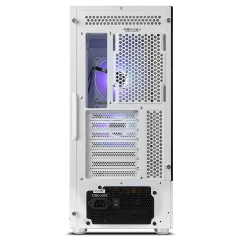 Caja ordenador gaming nox hummer nemesis atx 2 x usb 3.0 2 x usb 2.0 blanca argb