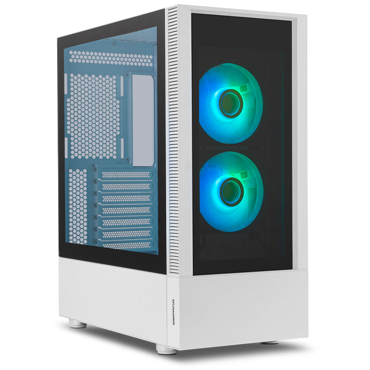 Caja ordenador gaming nox hummer nemesis atx 2 x usb 3.0 2 x usb 2.0 blanca argb