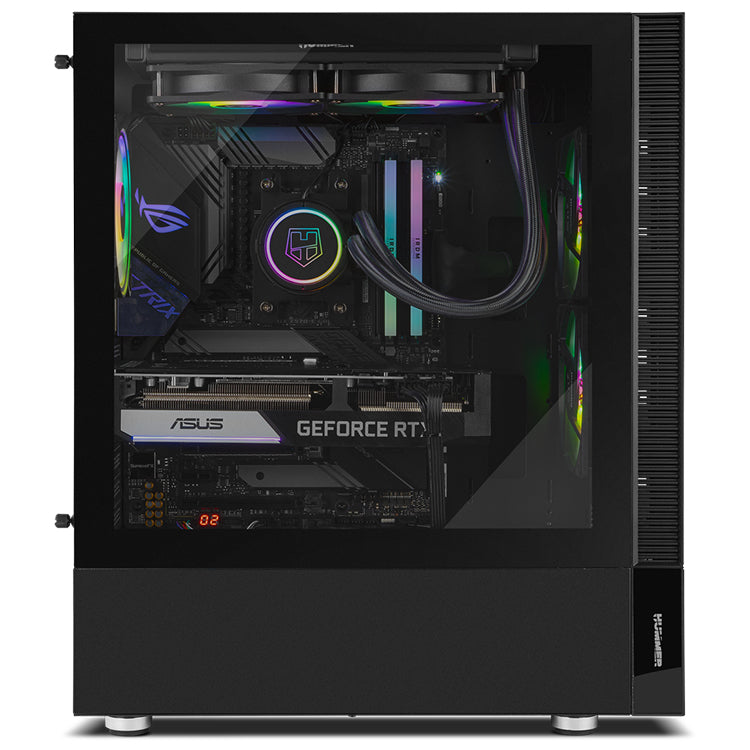 Caja ordenador gaming nox hummer nemesis atx 2 x usb 3.0 2 x usb 2.0 negra argb