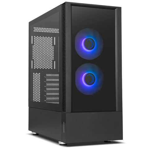 Caja ordenador gaming nox hummer nemesis atx 2 x usb 3.0 2 x usb 2.0 negra argb