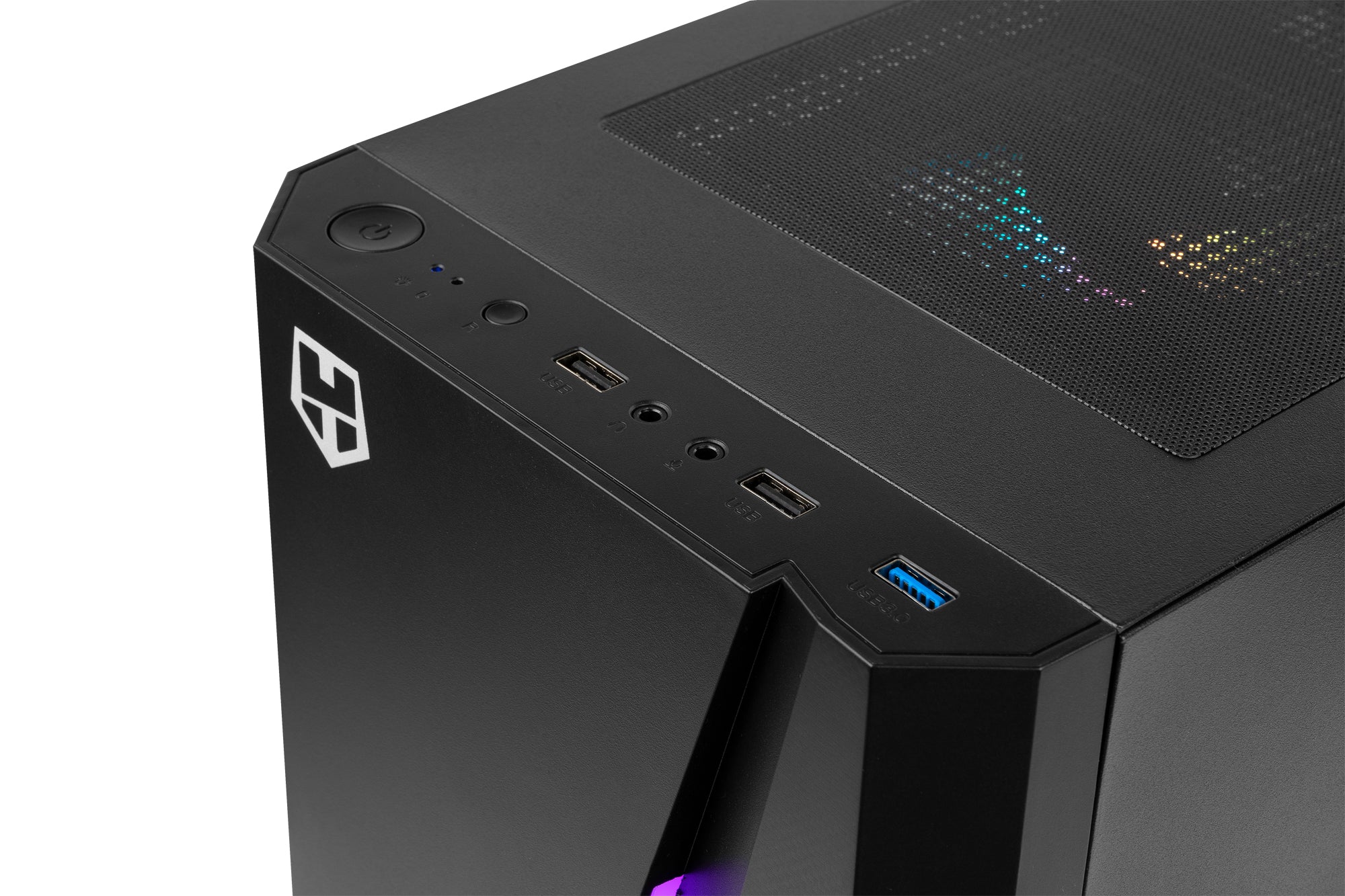 Caja ordenador gaming nox hummer frost atx 1 x usb 3.0 2 x usb 2.0 negra argb