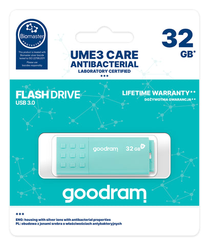 Memoria usb 3.0 goodram 32gb ume3 care antibacterial