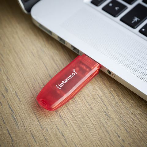 Memoria usb 2.0 intenso rainbow 128gb rojo