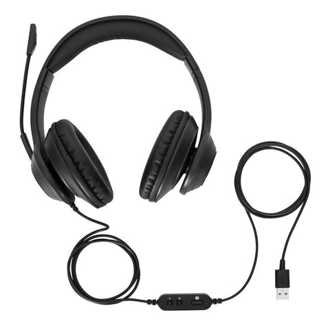 Auriculares stereo targus alambrico negro usb