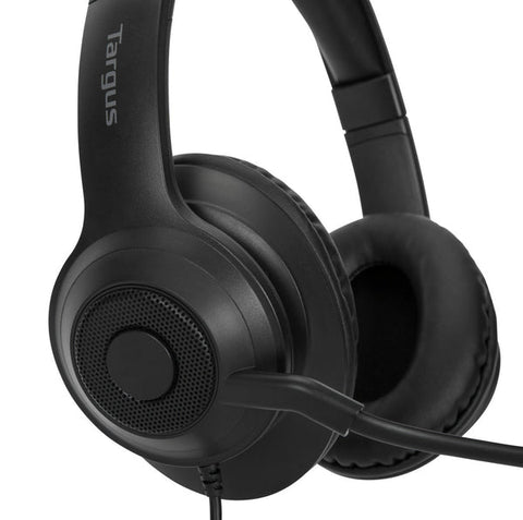 Auriculares stereo targus alambrico negro usb