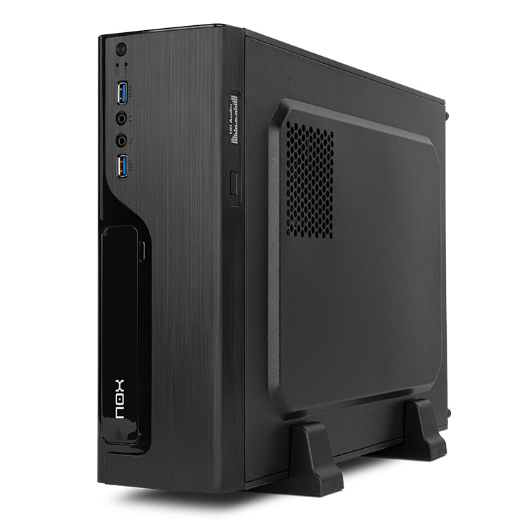 Caja ordenador nox slim lite070 micro atx 2 x usb 3.0 1 x 80mm 500w negra