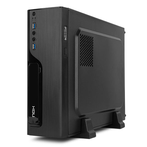 Caja ordenador nox slim lite070 micro atx 2 x usb 3.0 1 x 80mm 500w negra