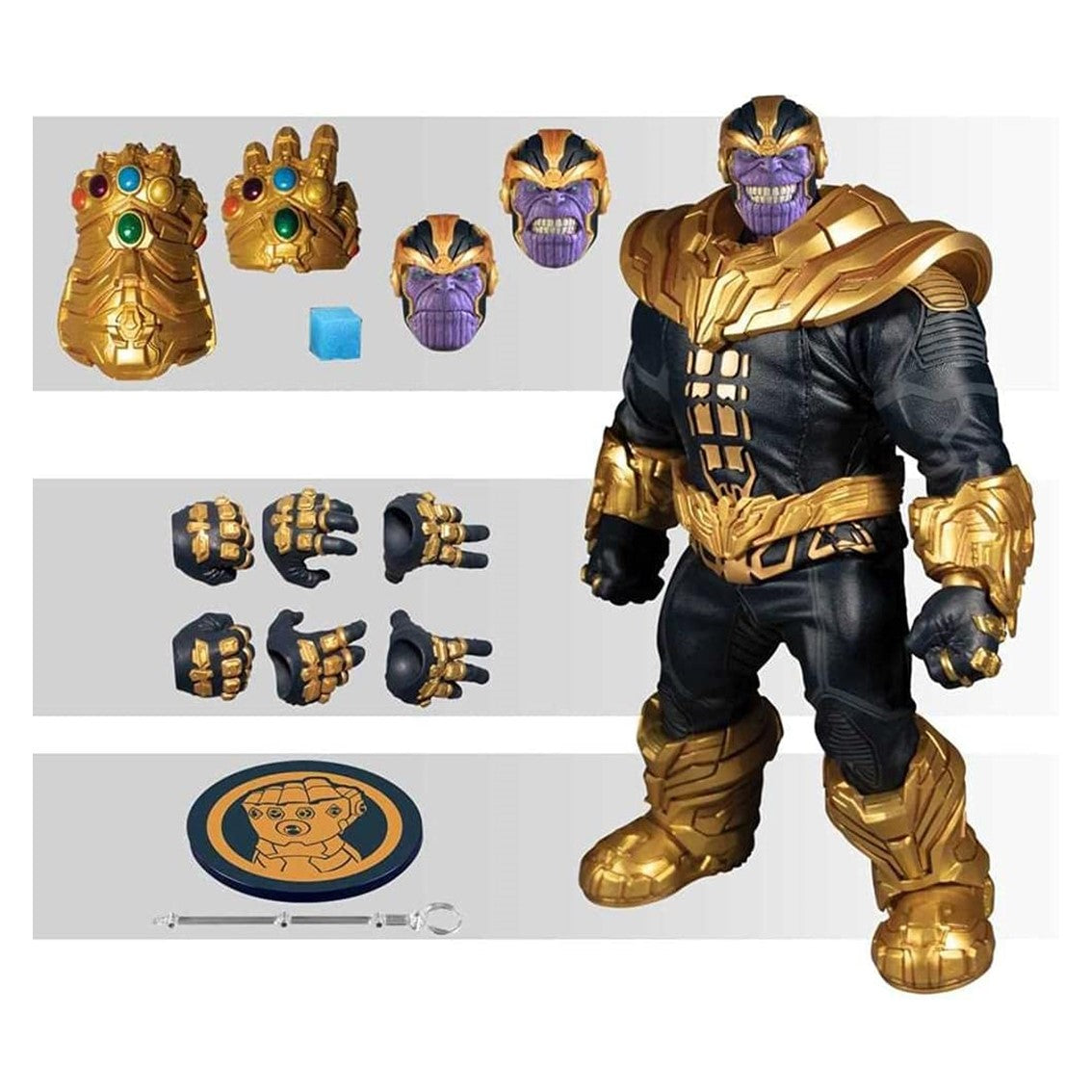 Figura  mezco toys thanos 21 cm marvel 1:12 collective