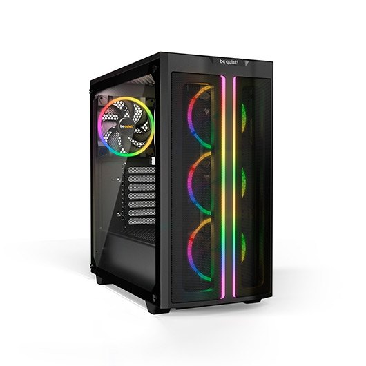 Caja ordenador gaming atx be quiet! pure base 500fx black tira led argb -  cristal templado -  3 x 120mm -  1 x 140mm