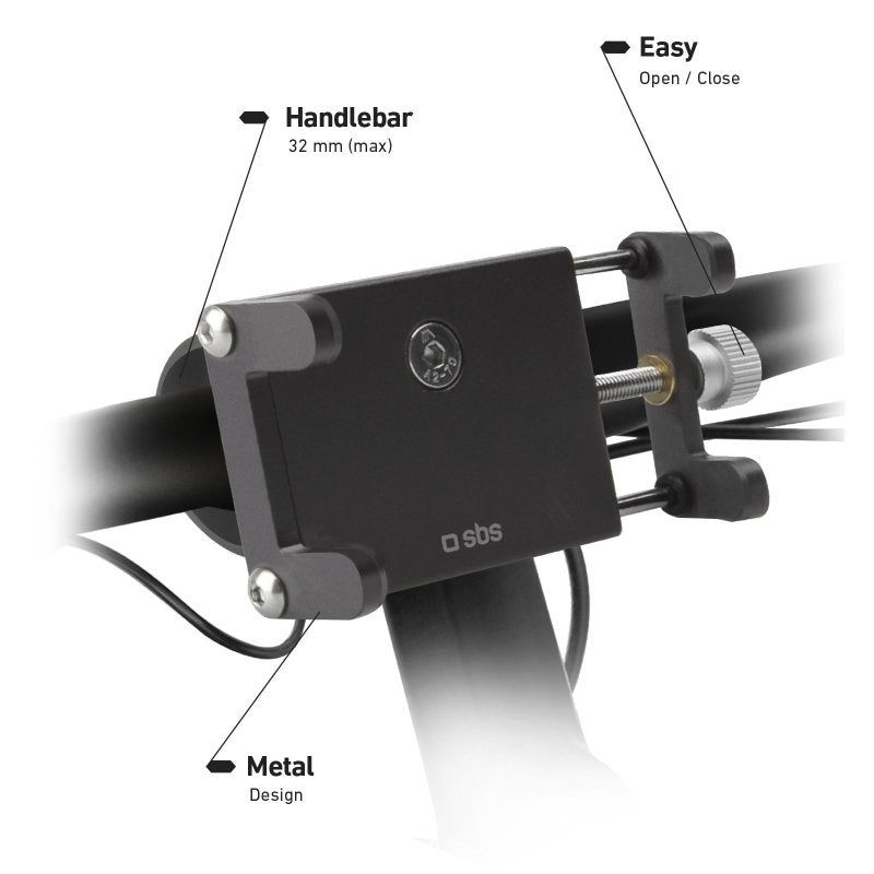 Soporte bici - patinete smartphone sbs teeridemetal aluminio