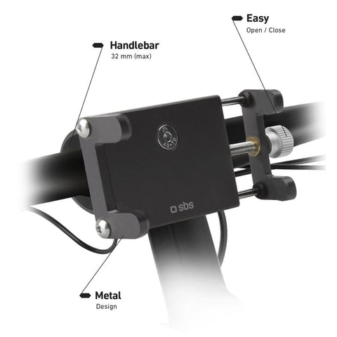 Soporte bici - patinete smartphone sbs teeridemetal aluminio