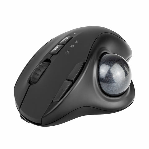 Ratón inalambrico phoenix ergo t1 ergonomico trackball batería recargable multidispositivo