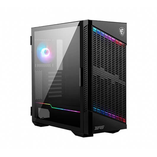 Caja ordenador gaming msi mpg velox 100p airflow atx 4 x 120mm 2 x usb 3.2 1 x usb tipo c argb