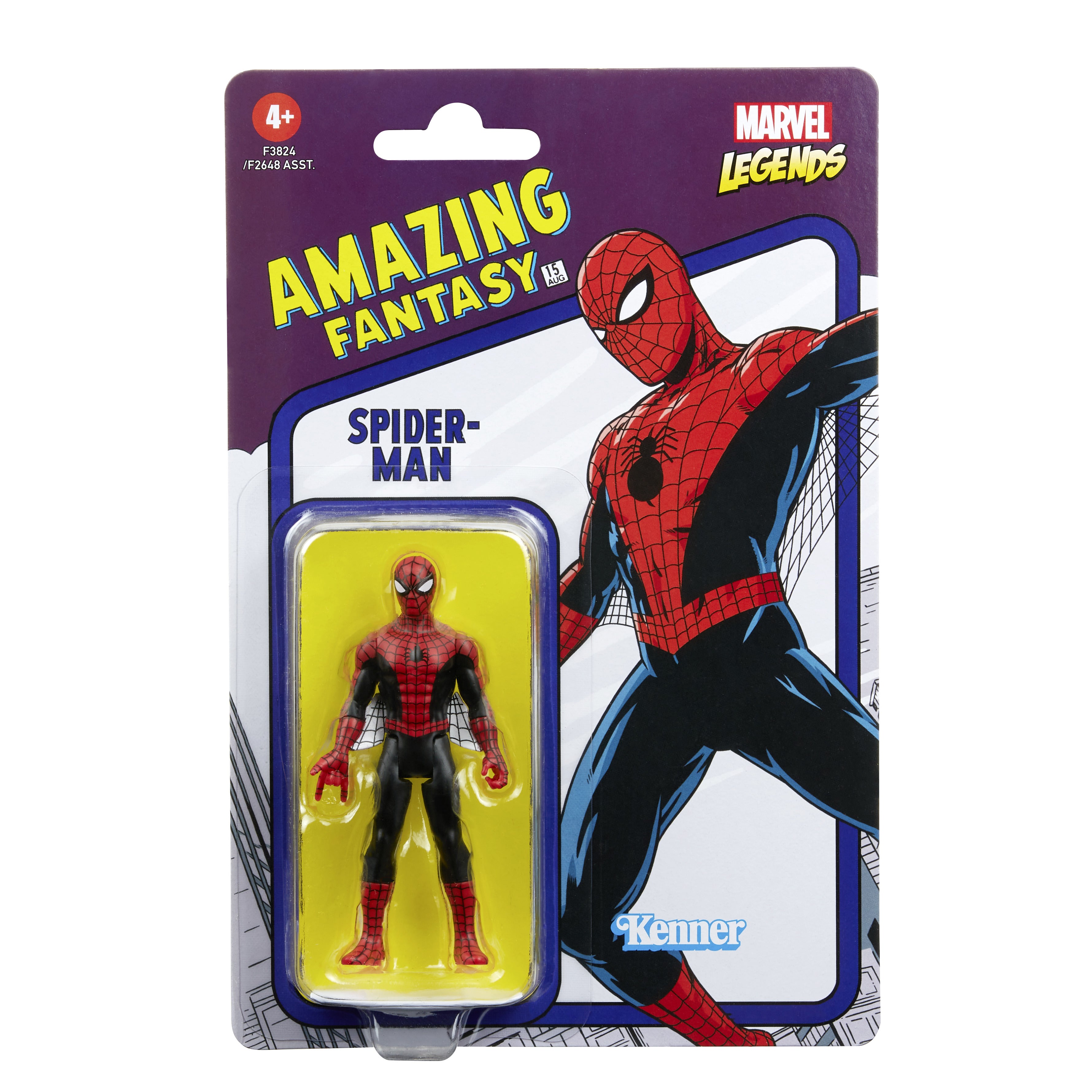 Figura hasbro 9.5 cm spiderman marvel legends retro