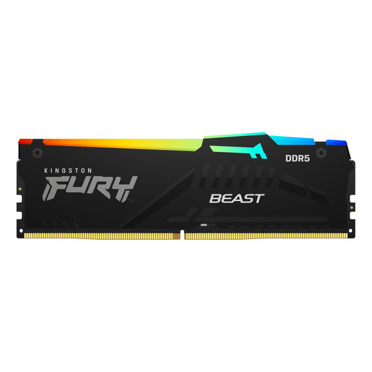 Memoria ram ddr5 32gb kingston - 5200mhz - pc5 41600 - fury beast rgb - cl40 - 1.25v