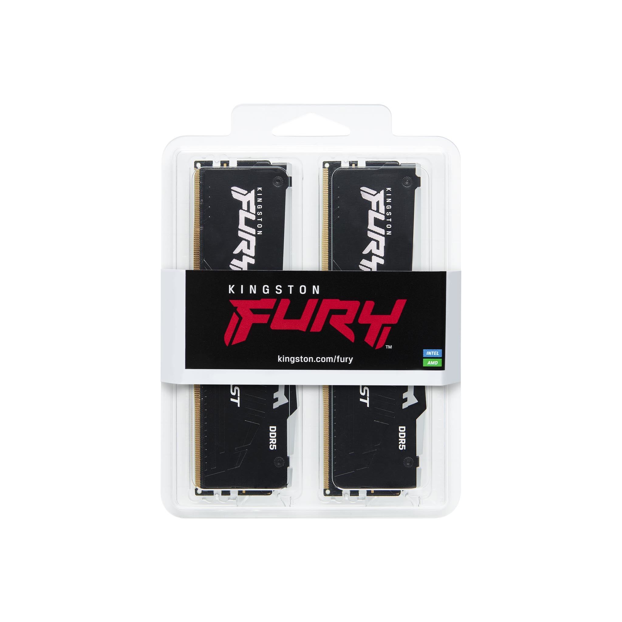 Memoria ram ddr5 16gb 2x8gb kingston - 5200mhz - pc5 41600 - fury beast rgb - cl40 - 1.25v